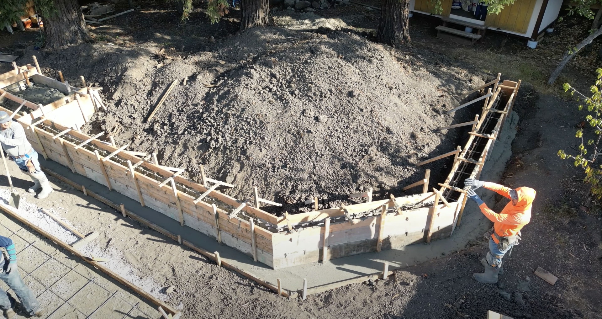 Professional concrete foundation construction and formwork installation Foundation concrete work Mt Vernon VA - residential concrete foundation construction site
